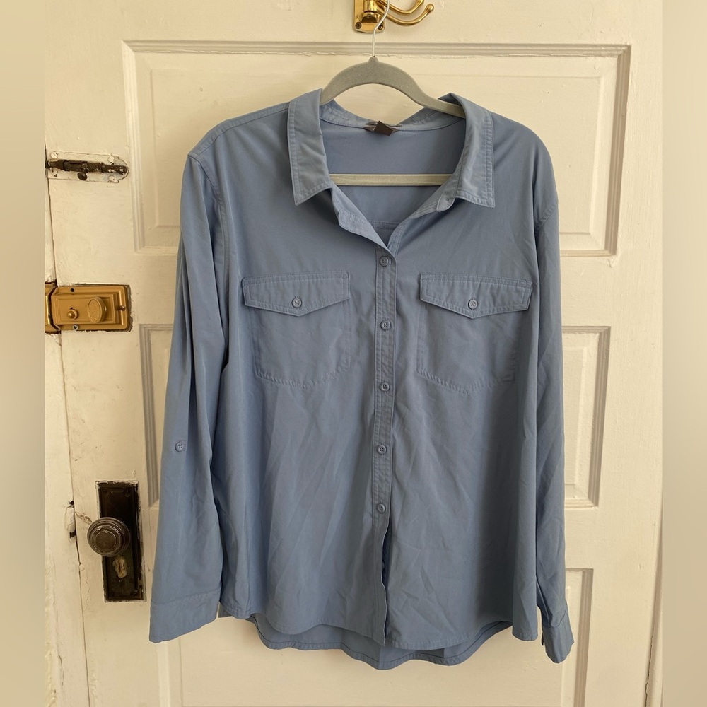 Eddie Bauer Classic Fit Blue Shirt Size XXL